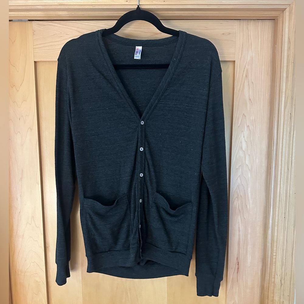 American Apparel Dark Gray Cardigan